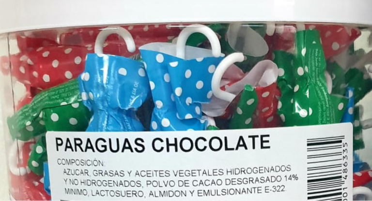 Sanidad alerta del riesgo de estos paraguas de chocolate