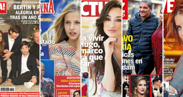 Así vienen las portadas de las revistas del corazón