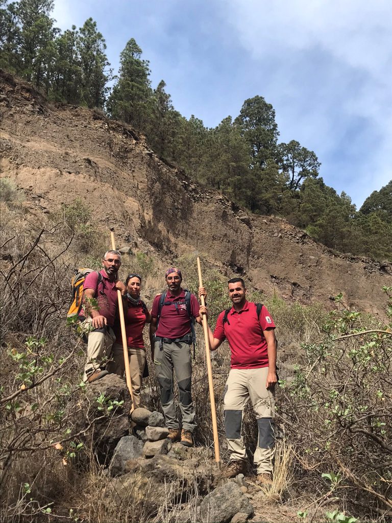 Hallan una muela superior de un molino de mano Benahoarita en el Barranco de Bombas de Agua