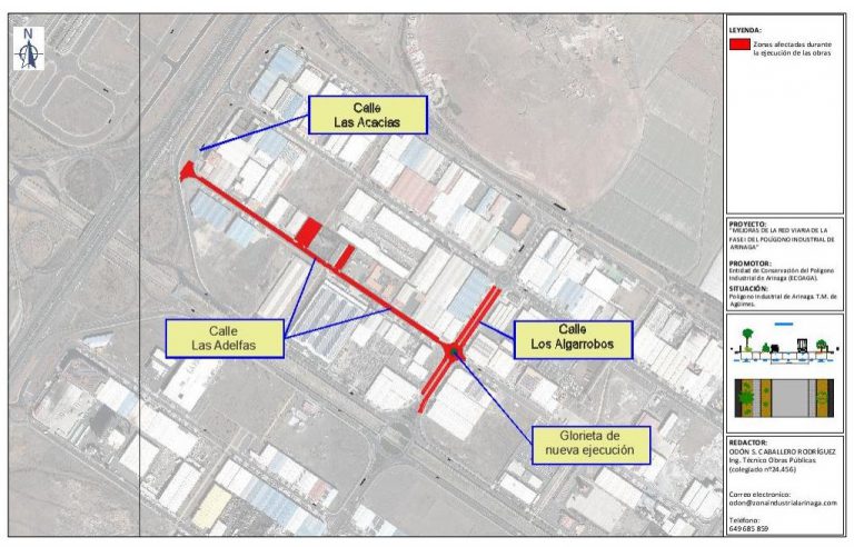 Inicio de obras de Mejoras de la red viaria de la Fase I del Polígono Industrial de Arinaga