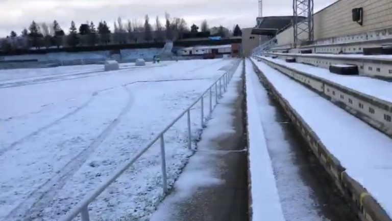 Así está el campo del Unionistas un día antes de enfrentarse al Real Madrid