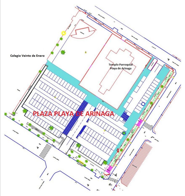 Obras de mejora en la Plaza de Playa de Arinaga y otras zonas del municipio