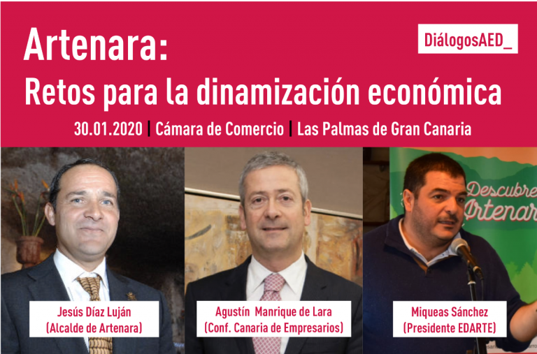 La Asociación de empresarios de Artenara, EDARTE, participa en el encuentro “DIÁLOGOS AED: ARTENARA Y LOS RETOS PARA LA DINAMIZACIÓN ECONÓMICA” organizado por la AED (Asociación Española de Directivos) en la sede de la Cámara de Comercio de Gran Canaria