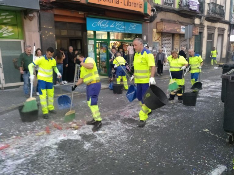 Limpieza recoge 21.300 kilos de residuos sólidos en las calles tras la Cabalgata y la Noche de Reyes 