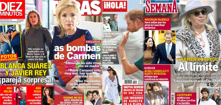 Kiosco rosa: portadas de las revistas del corazón