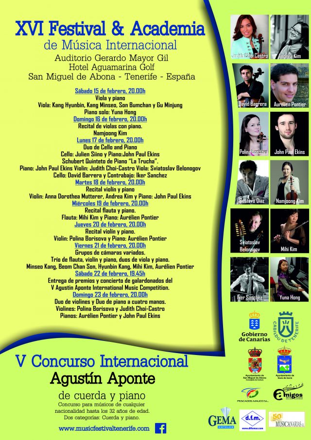Llega el XVI Festival y Academia de Música Internacional 2 Cartel Conciertos