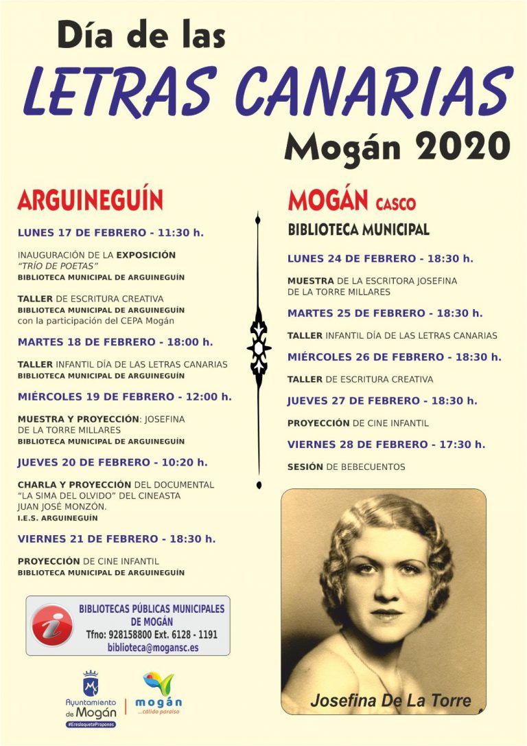 Mogán celebra el Día de las Letras Canarias del 17 al 28 de febrero