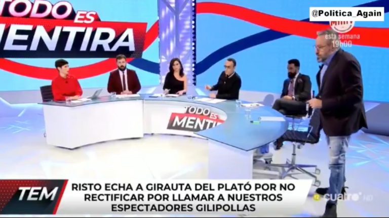 Polémica: Risto pide perdón a Juan Carlos Girauta tras expulsarle del plató de 'Todo es Mentira'