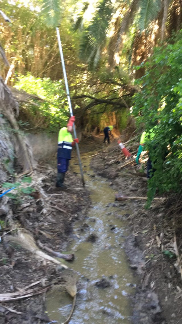 Operarios trabajando vertido