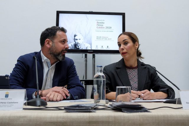 Rubén Pérez y Guacimara Medina dieron a conocer las actividades del Centenario de Galdós previstas de febrero al mes de abril