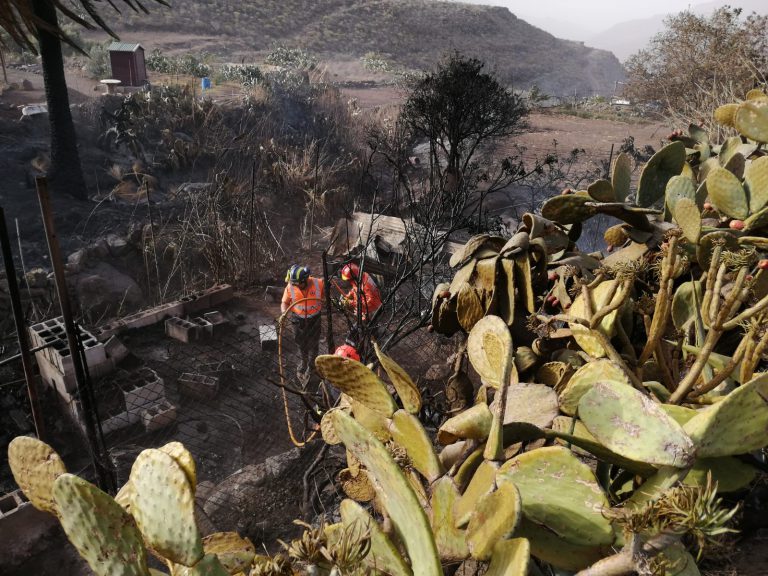 Telde se suma al dispositivo que lucha contra el incendio de Tasarte