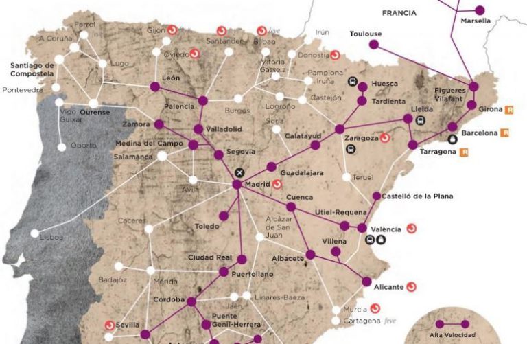 Renfe pide perdón por estos errores geográficos en su mapa de rutas