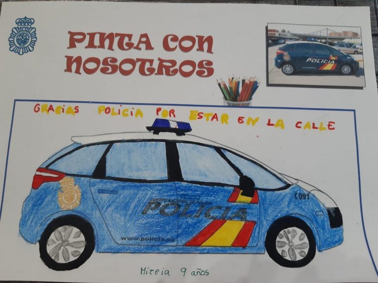 La Policía Nacional habilita un sitio web donde los más pequeños pueden colorear y enviar dibujos