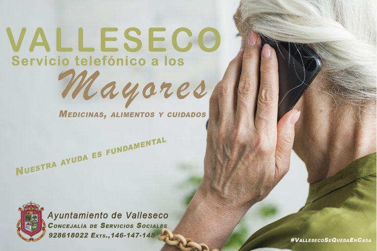 Valleseco llama por teléfono a las personas mayores del municipio para interesarse por su estado de salud
