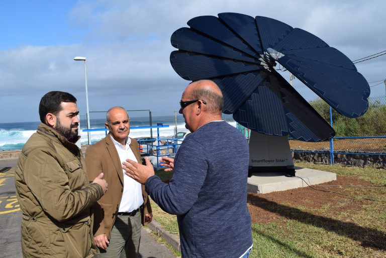 La estación depuradora de Punta del Hidalgo incorpora un novedoso sistema de producción fotovoltaica