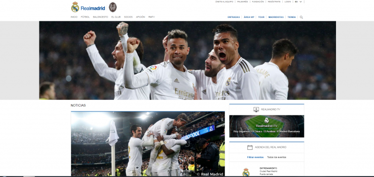 Realmadrid.com, la web de clubes de fútbol más visitada del mundo por cuarto año consecutivo