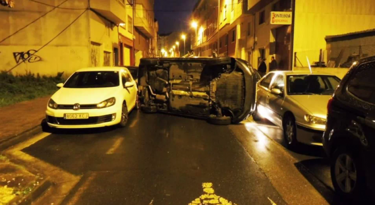 Una mujer herida por un kamikaze le persigue con su coche y propicia su detención en Lugo