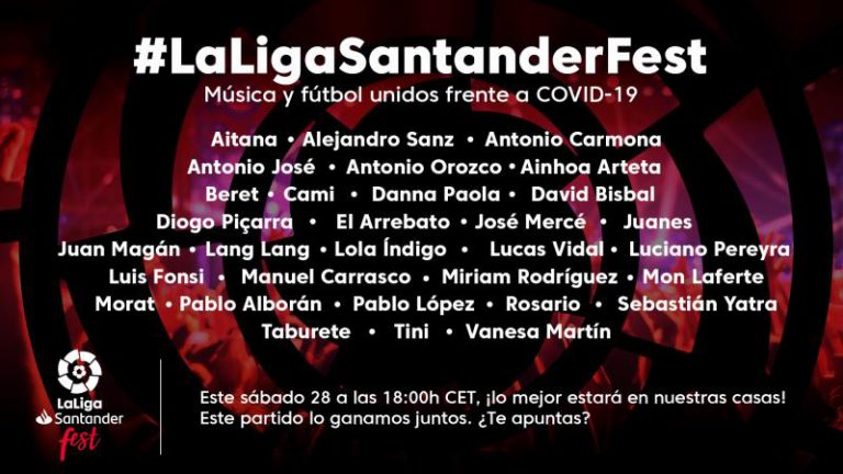 Medio centenar de artistas y futbolistas se unen en un macroconcierto benéfico contra el Covid-19