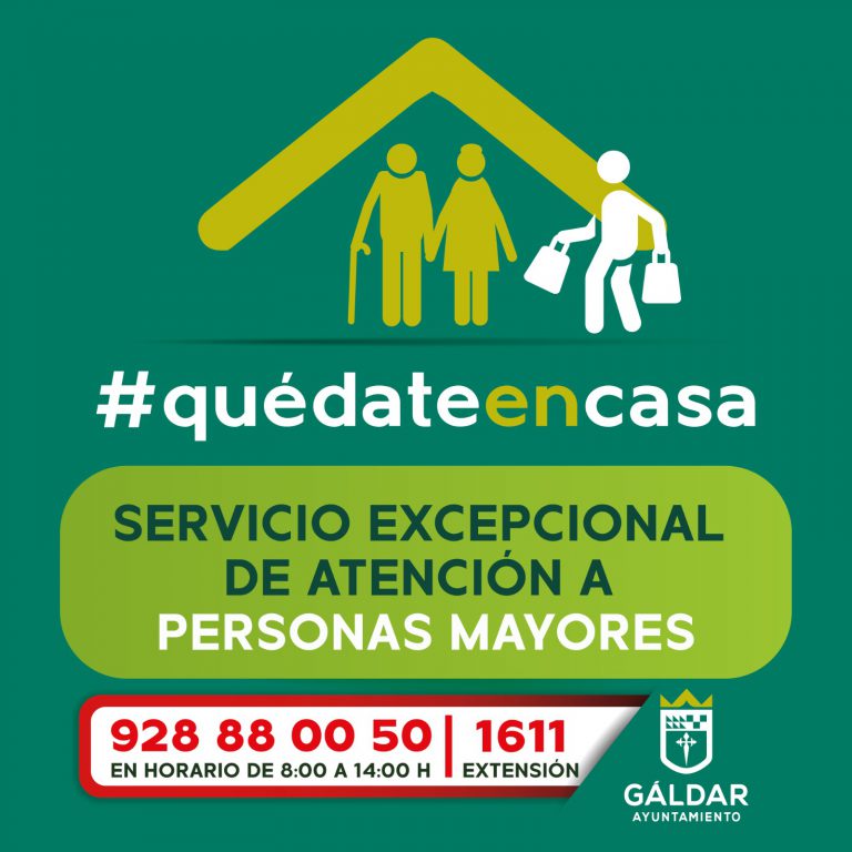 Gáldar activa un servicio de atención a personas mayores frente al coronavirus