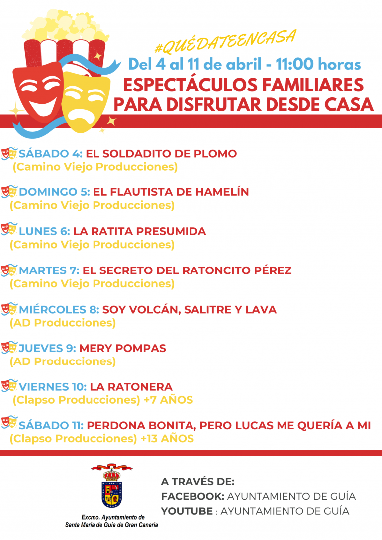 El espectáculo musical ‘El Flautista de Hamelín’ se podrá disfrutar este domingo desde casa a través de las redes sociales del Ayuntamiento de Santa María de Guía