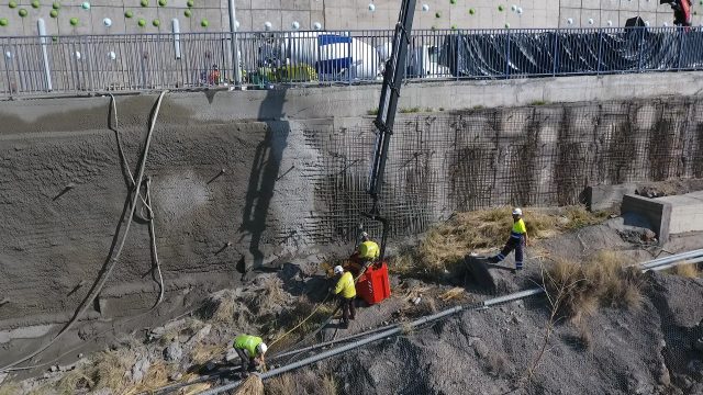 El importante descenso del tráfico permite agilizar la obra del talud en la TF-1 1 Obra TF 1 a