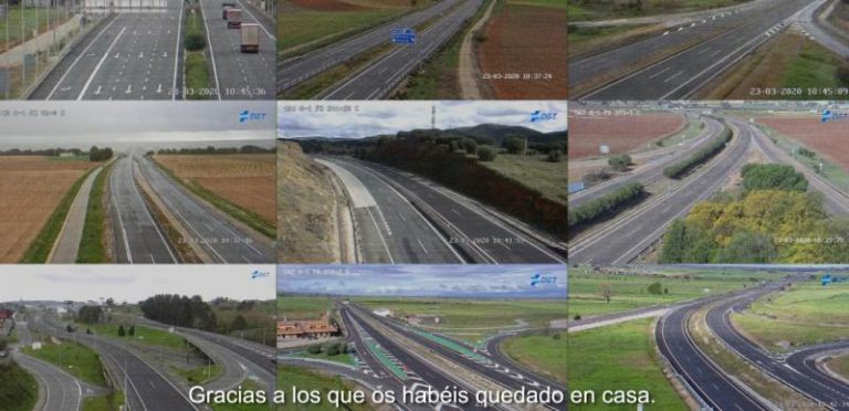 Imágenes insólitas: así están las carreteras por el confinamiento