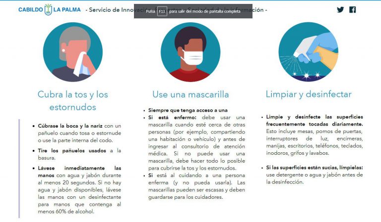 Más de 6.000 personas han participado en la encuesta de la COVID-19 del Cabildo de La Palma