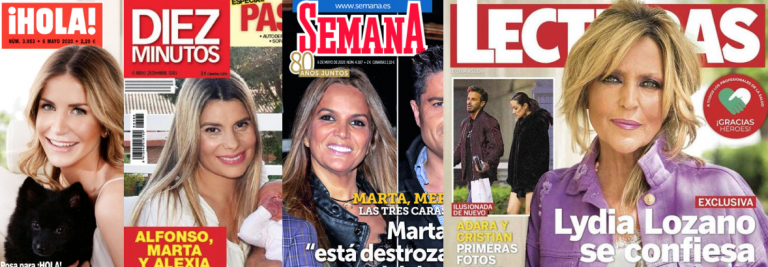 Kiosco rosa: portadas de las revistas del corazón