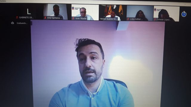 Gobierno y oposición dialogan para contribuir a la construcción del Plan de Reactivación Económica y Social de Telde 18 Durante la videoconferencia Juan Antonio Peña CIUCA
