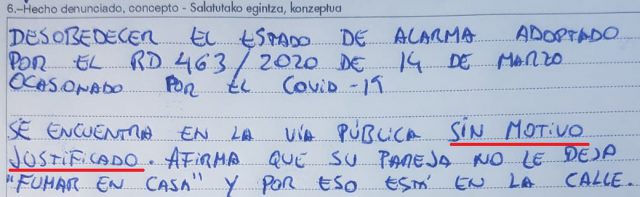 NO FUMAR EN CASA POLICIA FORAL