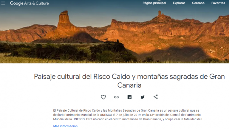 La Unesco incluye a Risco Caído en la selección de joyas de la humanidad que se muestra al mundo en Google Arts & Culture
