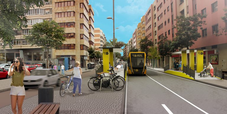 El Ayuntamiento licita las obras de la MetroGuagua en el tramo correspondiente a la II Fase de la calle Luis Doreste Silva