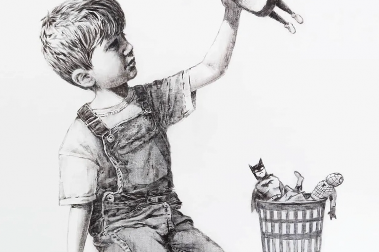 El homenaje de Banksy a los superhéroes del coronavirus