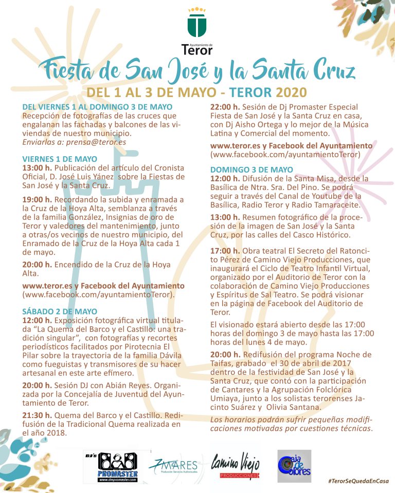 Teror vivirá el fin de semana la Fiesta de San José y la Cruz de forma online