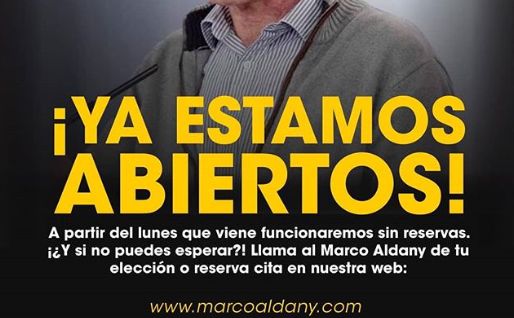 Marco Aldany le cambia el look a Fernando Simón