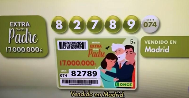 El Extra del Día del Padre de la ONCE deja 20 millones de euros en Madrid
