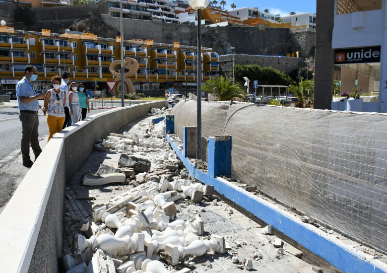 Las obras del paseo peatonal de la GC-500 entre Patalavaca y Anfi finalizarán  en verano