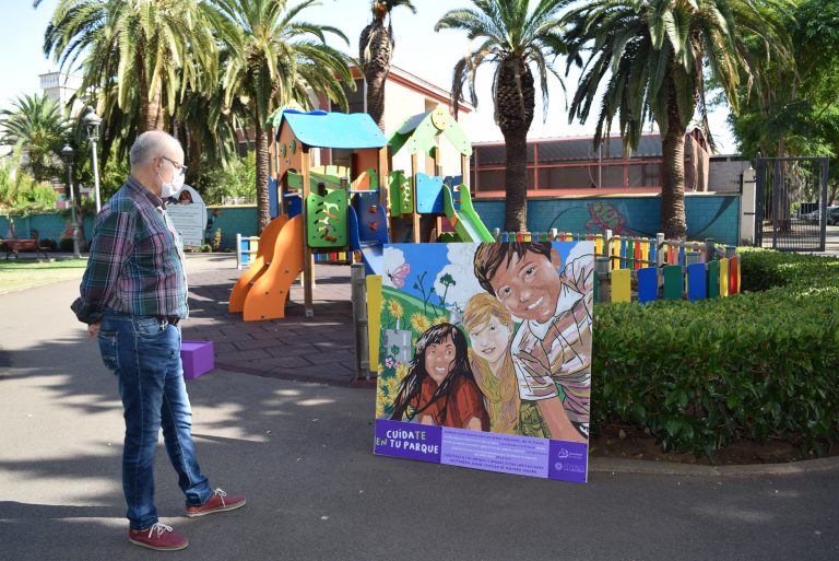 La Laguna activa una campaña informativa en los parques y zonas infantiles para prevenir el covid-19