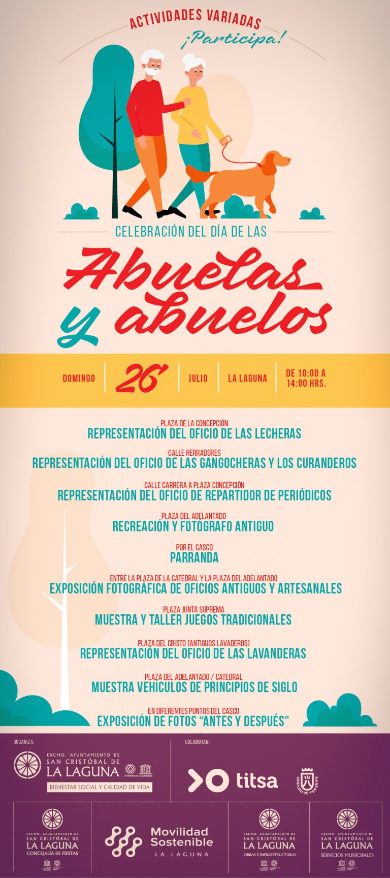 La Laguna celebra el Día de las Abuelas y Abuelos con un homenaje a los oficios tradicionales