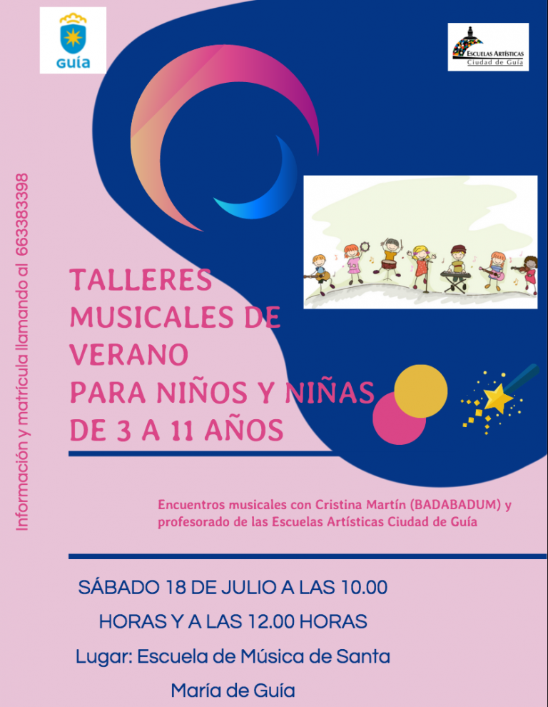 La Concejalía de Cultura ofrece talleres musicales gratuitos para niños este verano