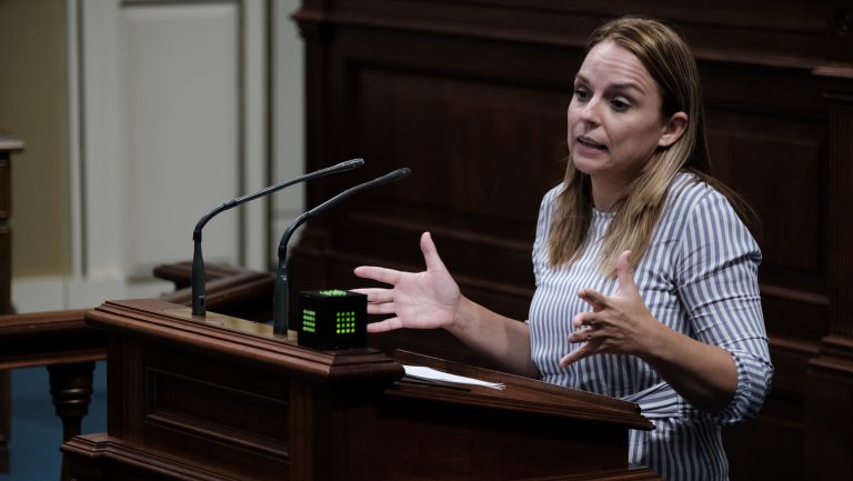 Noemí Santana defiende que su gestión en el primer año de Gobierno ha permitido a Canarias afrontar la crisis del coronavirus mejor preparada