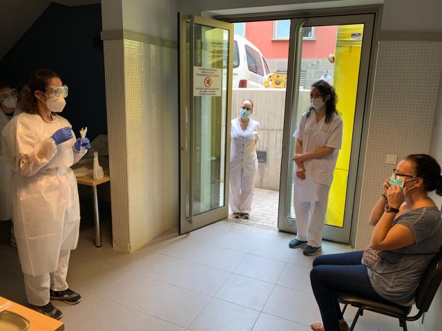 Pruebas PCR en el CS de Alcaravaneras