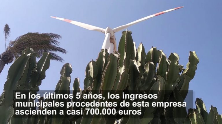 Agüimes ingresa 252.000 euros por dividendos de su participación en el Parque Eólico Carretera de Arinaga