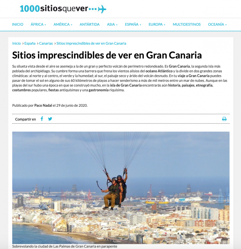 Paco Nadal recomienda Las Palmas de Gran Canaria como un destino sorprendente e imprescindible en Gran Canaria