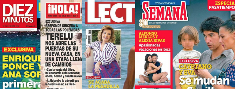 Kiosco rosa: portadas de las revistas del corazón