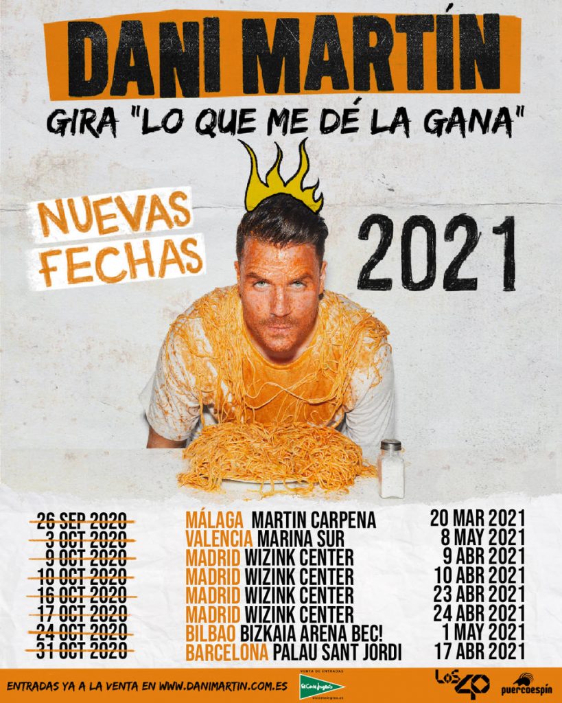 Estas son las nuevas fechas de la gira de Dani Martín