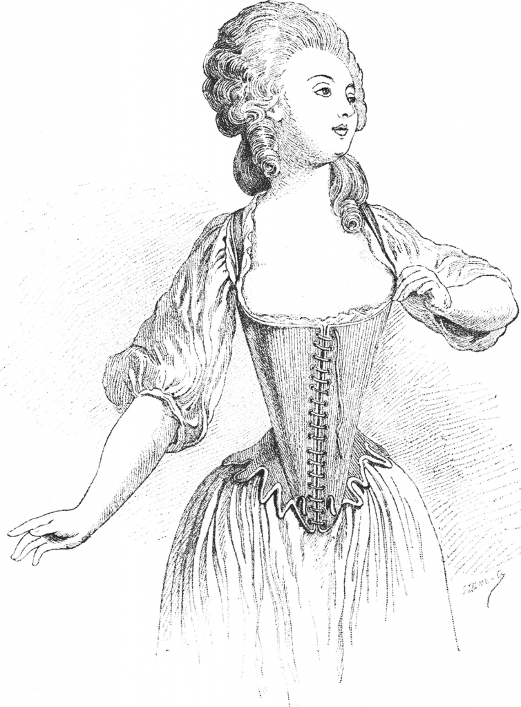 Diseños antiguos de corsés.