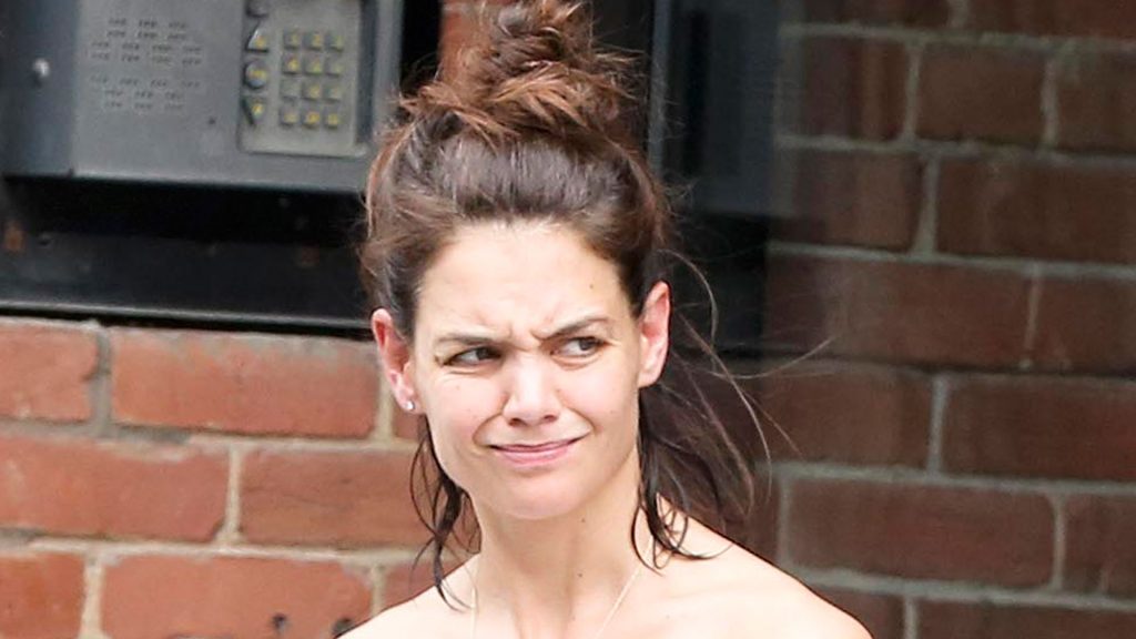 Katie Holmes sin maquillar