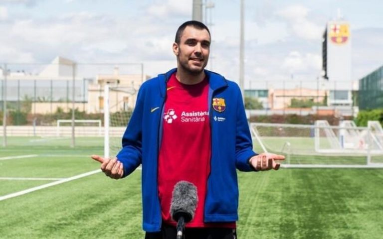 El ala-pívot del Barça Pierre Oriola acusa el parón del COVID-19