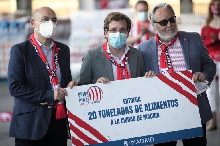 Unión de Peñas del Atlético dona 20 toneladas de alimentos